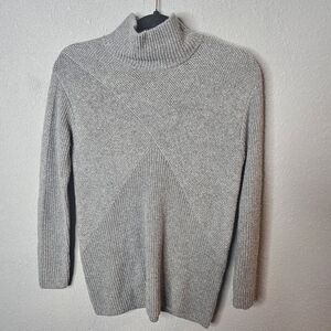 Talbots Petite Womens PS Wool Blend Gray Sweater Textured Winter Neutral Capsule